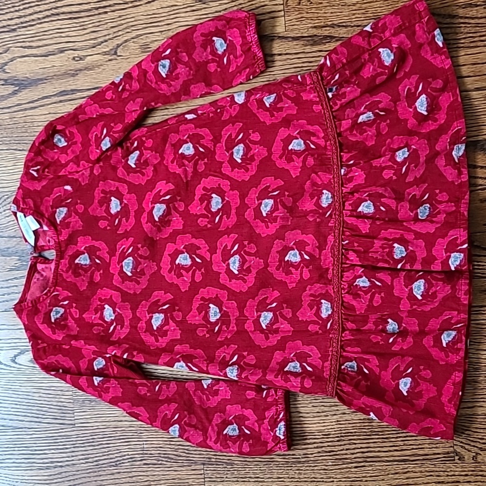 Garnet Hill Kids Girls Corduroy Dress in Maroon Size 6